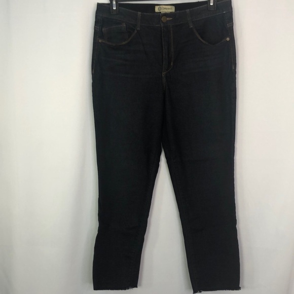Democracy “AB” Technology Booty Lift Dark Blue Straight Leg Plus Jeans Size 12 - Picture 1 of 14